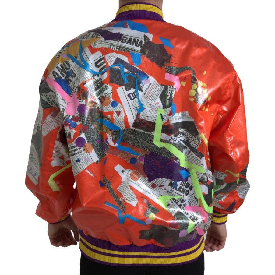 سترة بومبر برتقالية أنيقة من دولتشي آند غابانا - ملابس خارجية فاخرة للرجال