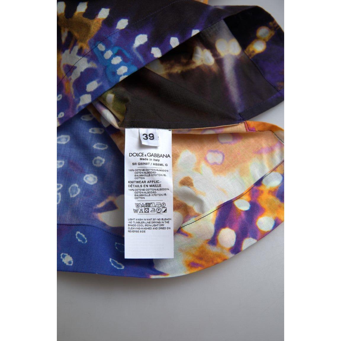 قميص بولو قطني متعدد الألوان مع تفاصيل الشعار من دولتشي آند غابانا