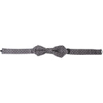 Dolce & Gabbana Gray Polka Dots Silk Adjustable Neck Papillon Bow Tie