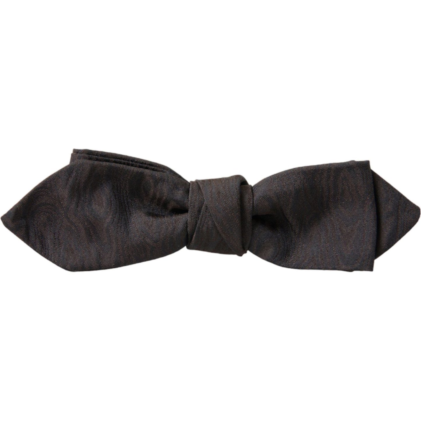 Dolce & Gabbana Brown Polyester Silk Adjustable Neck Men Papillon Bow Tie