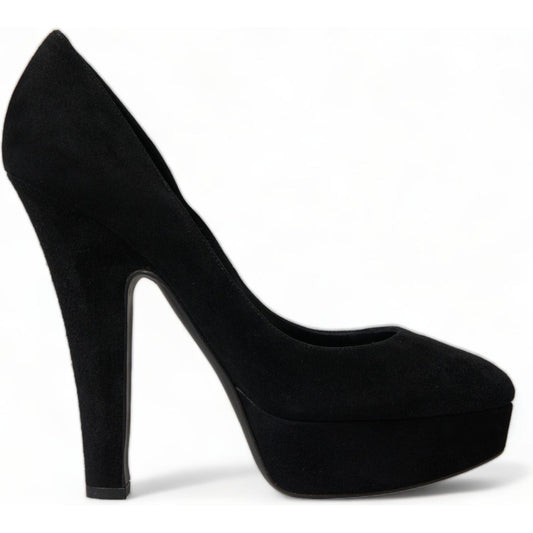 Dolce & Gabbana Black Suede Heeled Pumps Sophistication Dolce & Gabbana Lavender