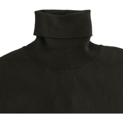 John Galliano Green wool turtleneck sweater