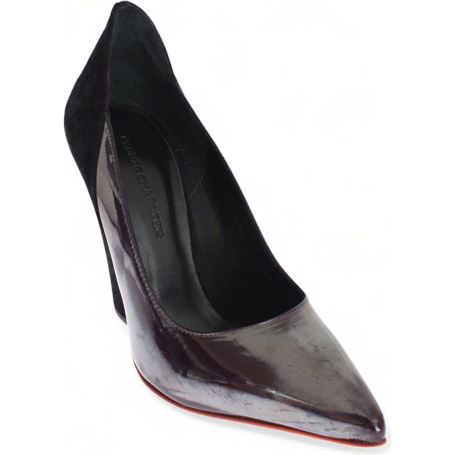 حذاء Cédric Charlier الأنيق المصنوع من الجلد باللون الرمادي المعدني