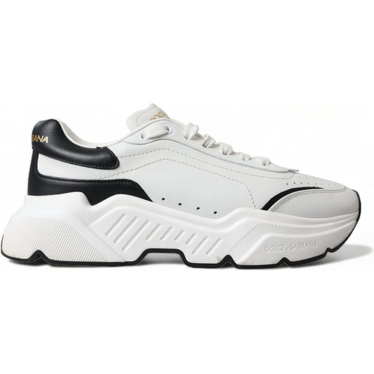 Dolce & Gabbana Chic Black & White Daymaster Leather Sneakers Dolce & Gabbana Light Gray