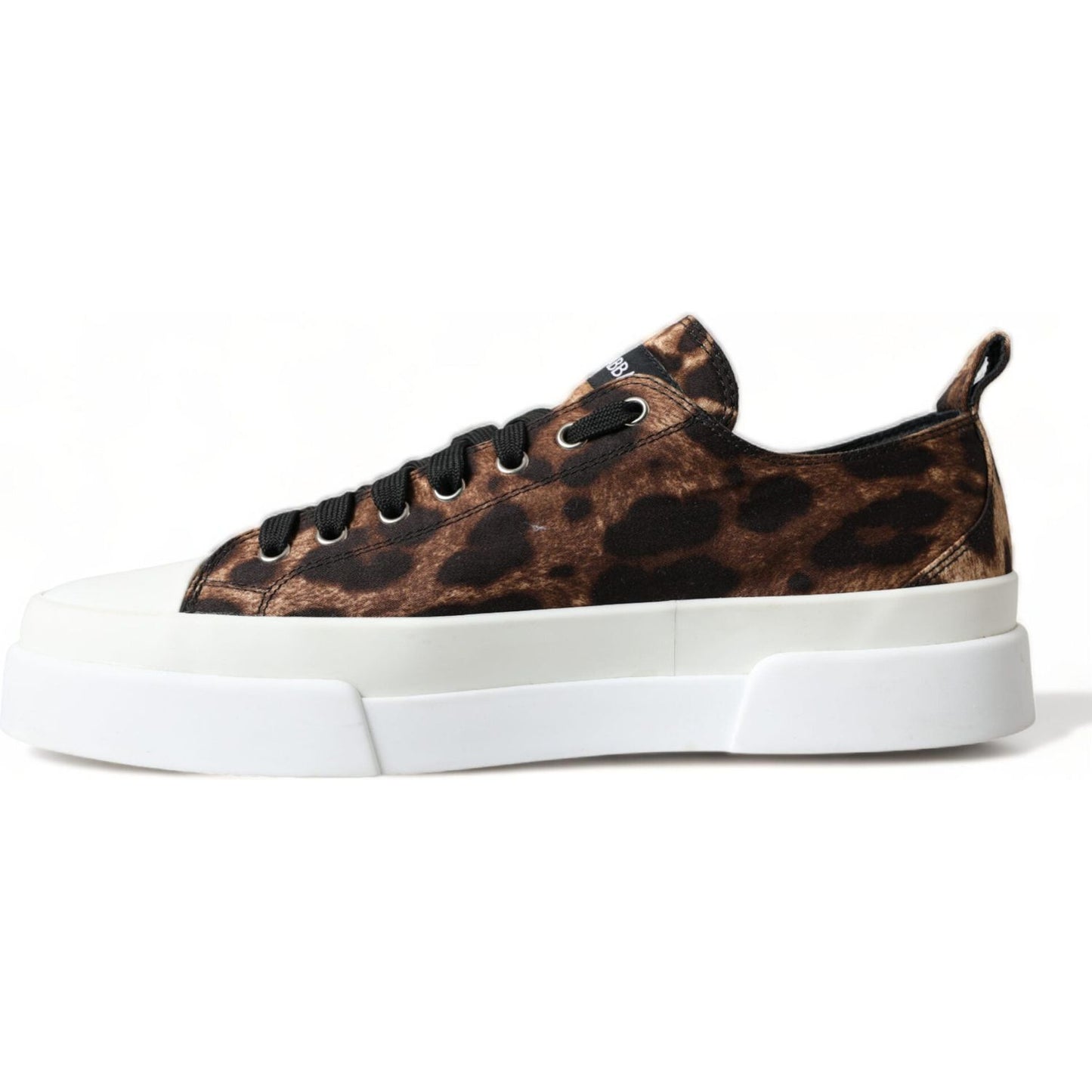 Dolce & Gabbana Brown Leopard Canvas Sneakers Shoes MV5235-44.5