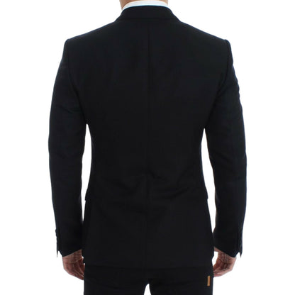 Dolce & Gabbana Black wool silk SICILIA blazer