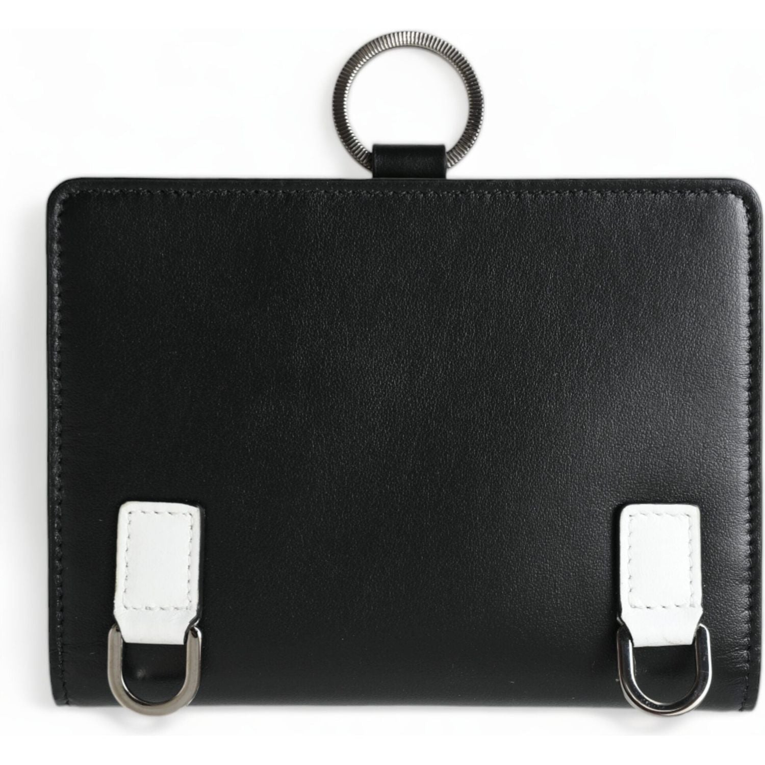 محفظة بطاقات أنيقة من الجلد الأسود من دولتشي آند غابانا