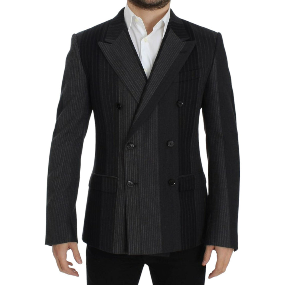 Dolce & Gabbana Gray striped wool stretch blazer SIG12232-1