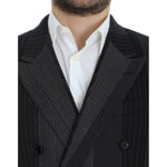Dolce & Gabbana Gray striped wool stretch blazer SIG12232-1