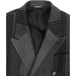 Dolce & Gabbana Gray striped wool stretch blazer SIG12232-1
