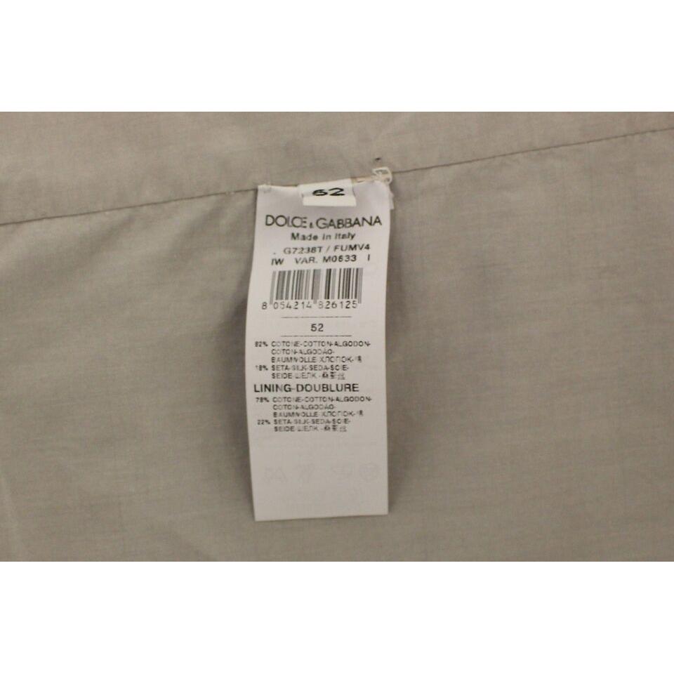 سترة أنيقة من القطن والحرير باللون البيج من دولتشي آند غابانا