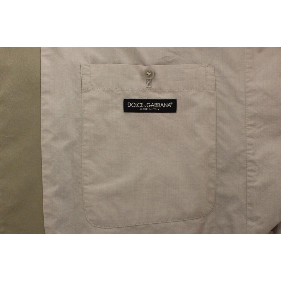 سترة أنيقة من القطن والحرير باللون البيج من دولتشي آند غابانا