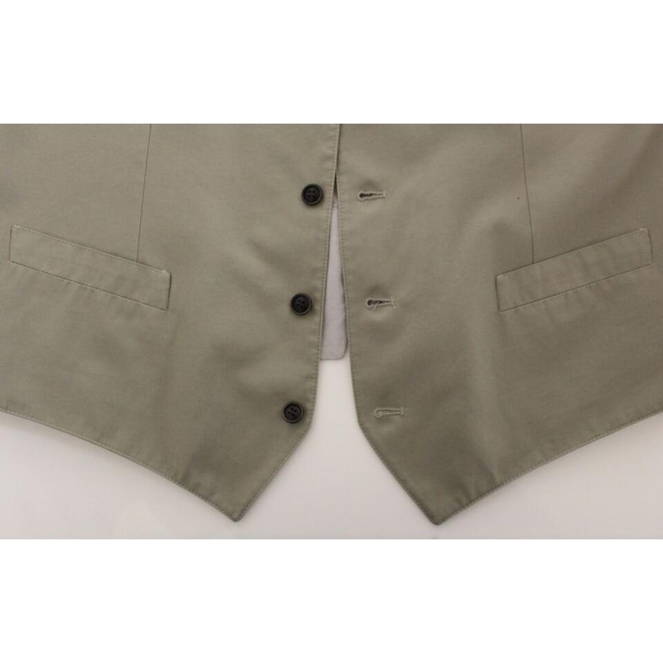 سترة أنيقة من القطن والحرير باللون البيج من دولتشي آند غابانا