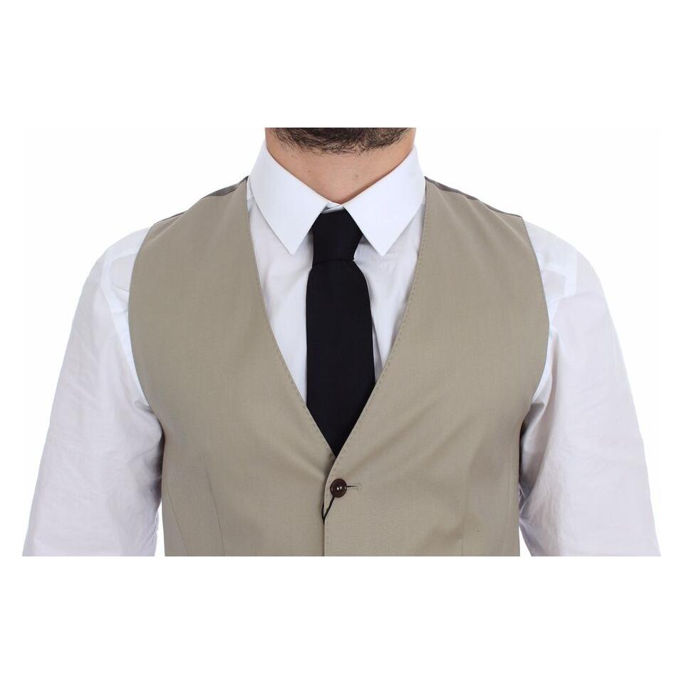 سترة أنيقة من القطن باللون البيج من دولتشي آند غابانا