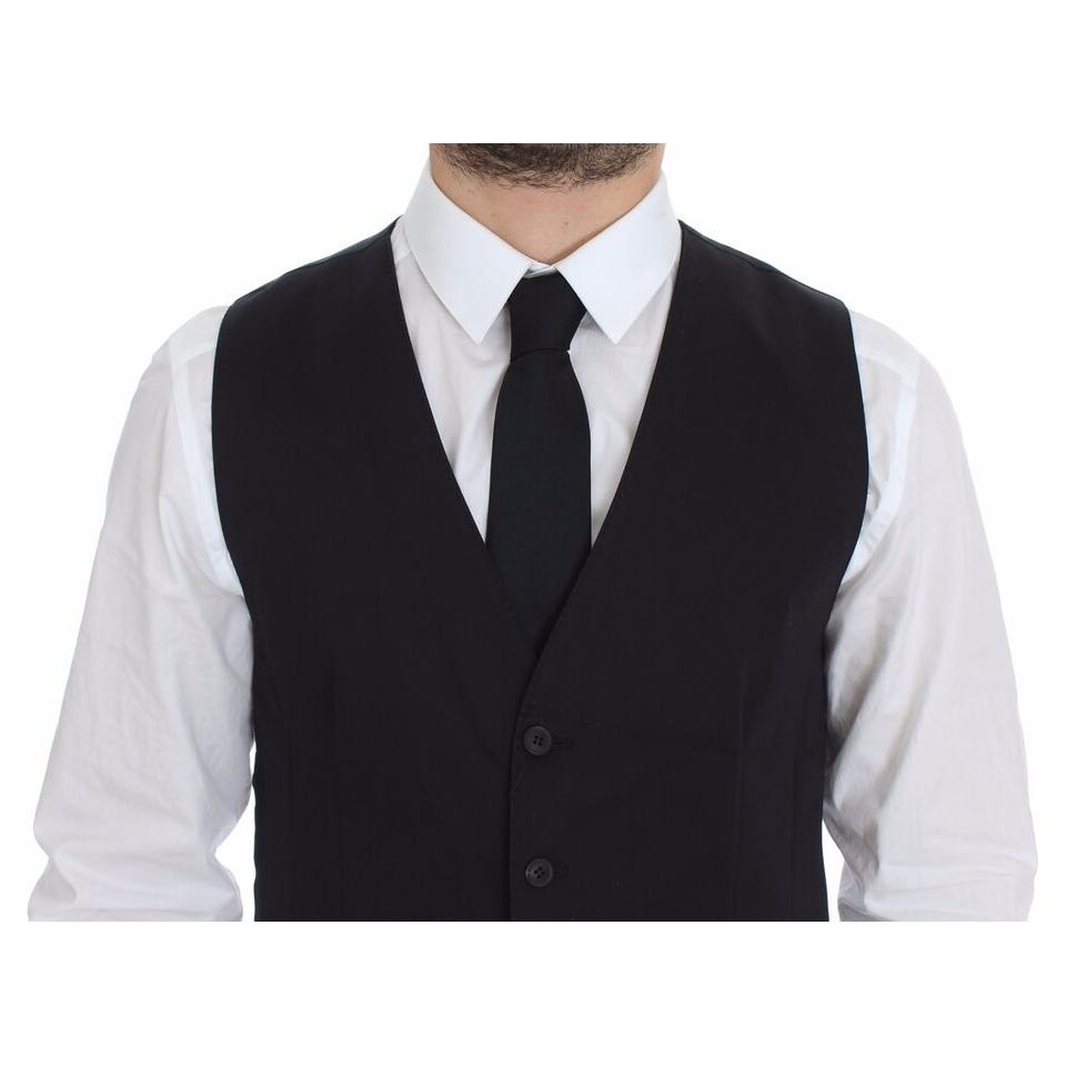 فستان دولتشي آند غابانا الأنيق المصنوع من القطن المرن باللون الأزرق