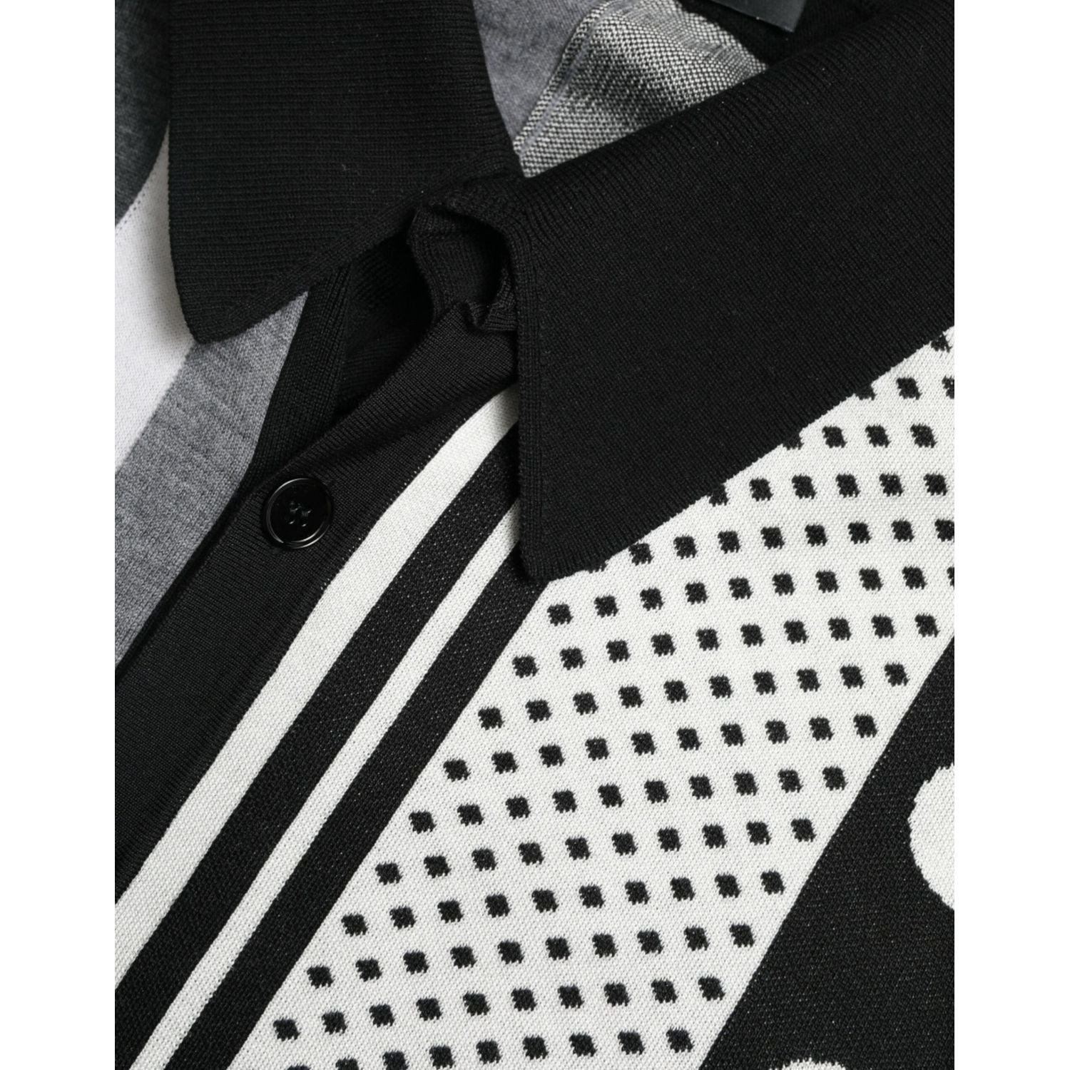 كارديجان مخطط أنيق من مزيج الحرير من دولتشي آند غابانا