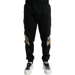 Dolce & Gabbana Black Cotton Slim Stretch Jogger Pants