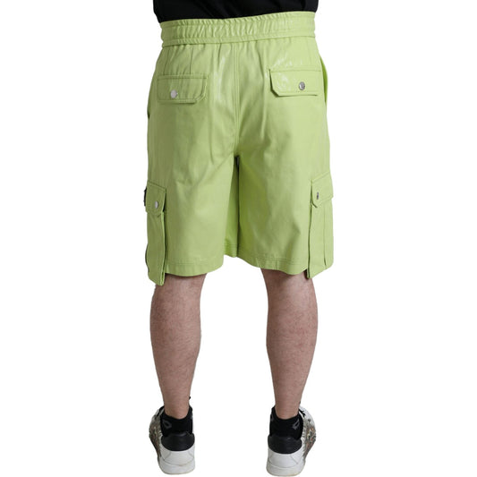 Dolce & Gabbana Chic Light Green Cotton Bermuda Shorts Dolce & Gabbana Dark Khaki