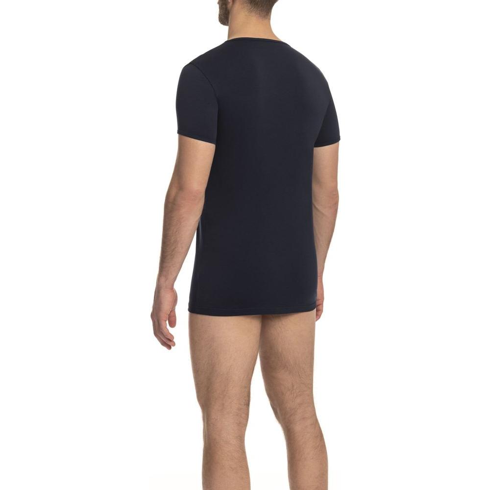 تي شيرت رجالي من القطن باللون الأزرق من Cavalli Class