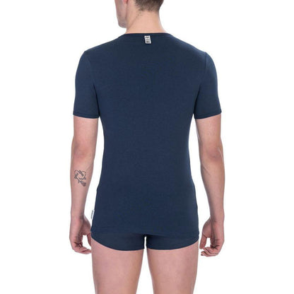 Bikkembergs Blue Cotton Men's T-Shirt Twin Pack