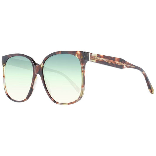 Scotch & Soda women's sunglasses with multicolor acetate frame, green gradient plastic lenses, and 100% UVA & UVB protection.