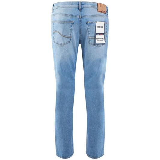 Yes Zee Chic Light Blue Comfort Denim Jeans Yes Zee Light Slate Gray