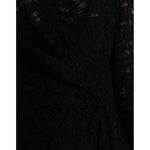 Dolce & Gabbana Black Bodycon Lace Cotton Sheath Mini Dress