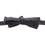 Dolce & Gabbana Gray Black Wool Bow Tie MOM24152