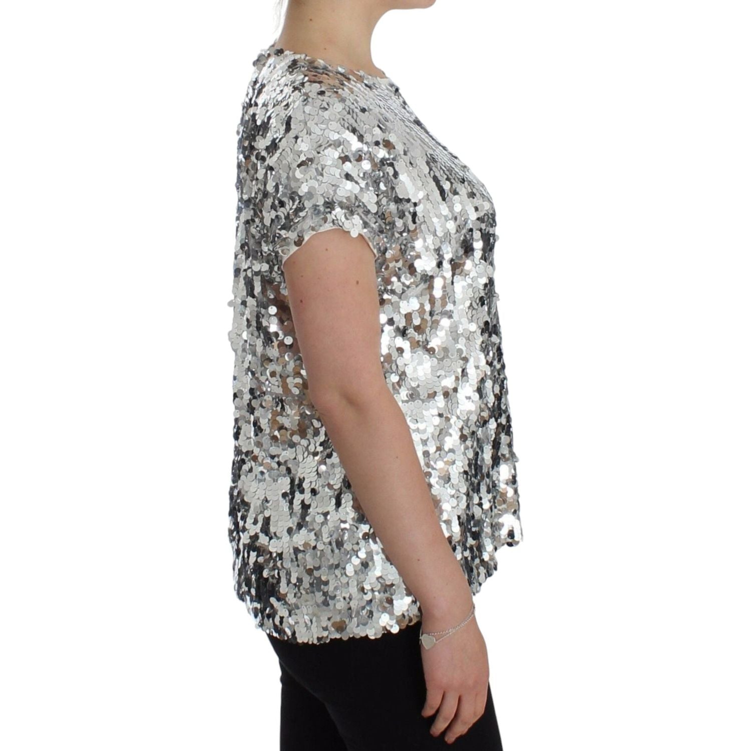 迷人西西里亮片晚礼服衬衫