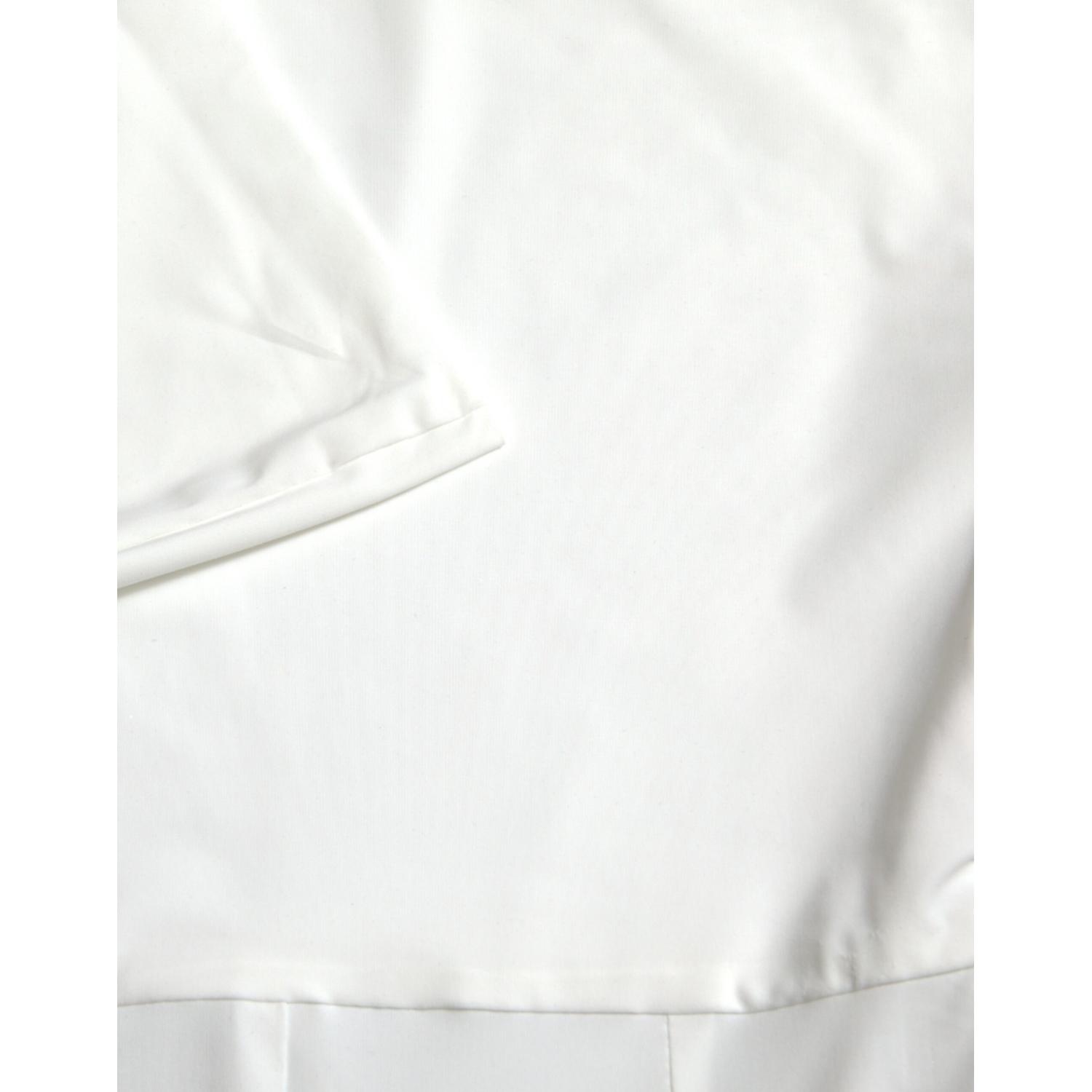 فستان جمبسوت أنيق باللون الأبيض بدون حمالات من دولتشي آند غابانا