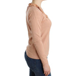 Ermanno Scervino Chic Striped Wool Blend Orange Sweater Ermanno Scervino Tan