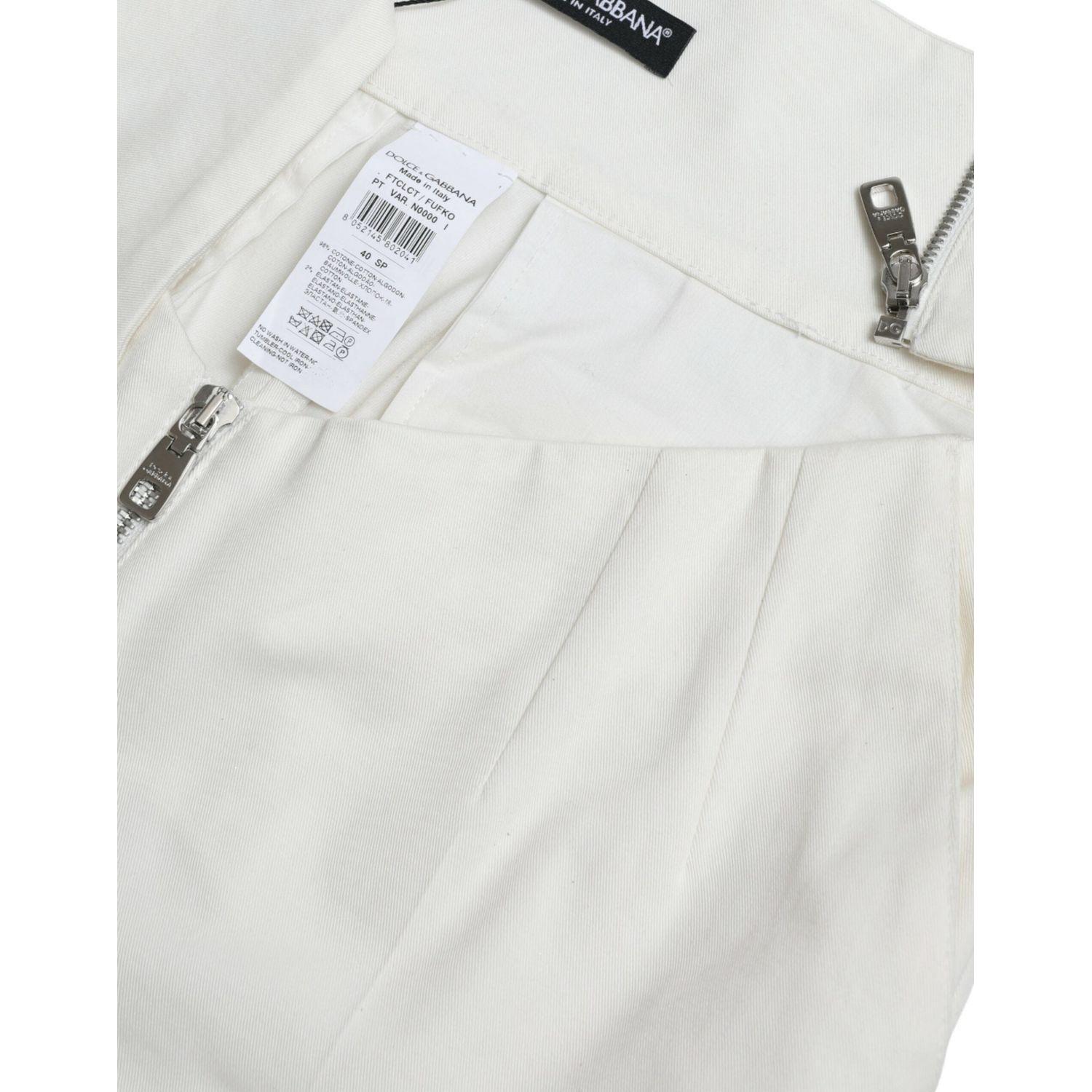 بنطلون دولتشي آند غابانا الأنيق بخصر مرتفع وقصة ضيقة