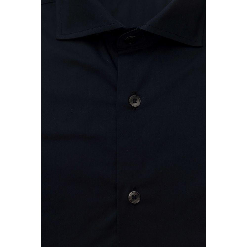Bagutta Blue Cotton Men's Slim Shirt