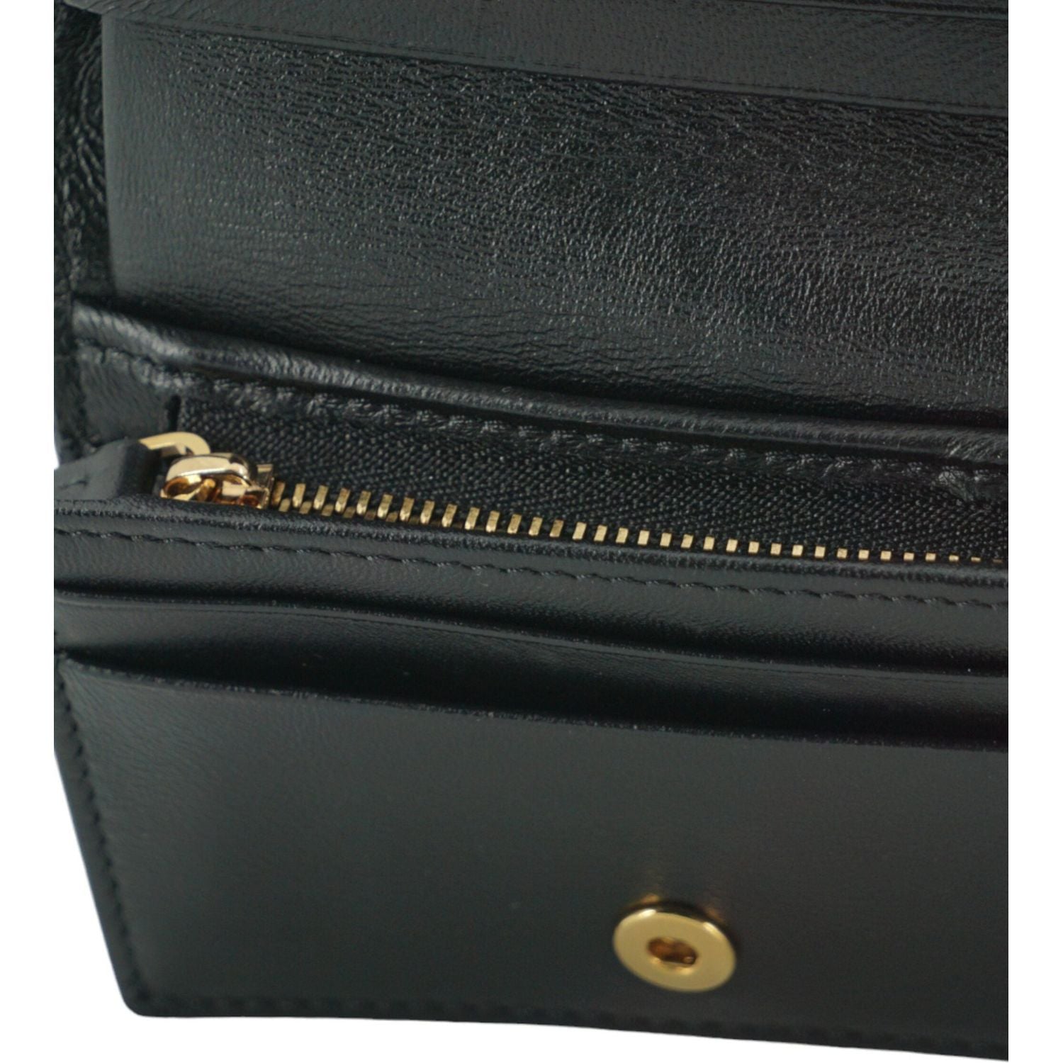 棕色优雅紧凑型皮革钱包