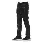 Trussardi Black Lamb Leather Men Trouser