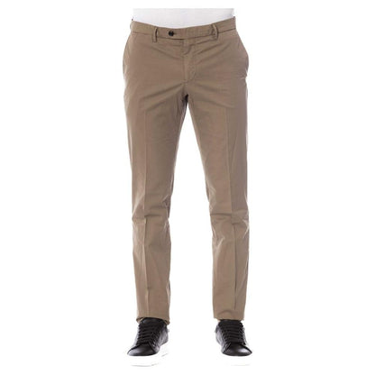 Trussardi Brown Cotton Men Trouser