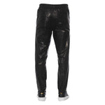 Trussardi Black Lamb Leather Men Trouser