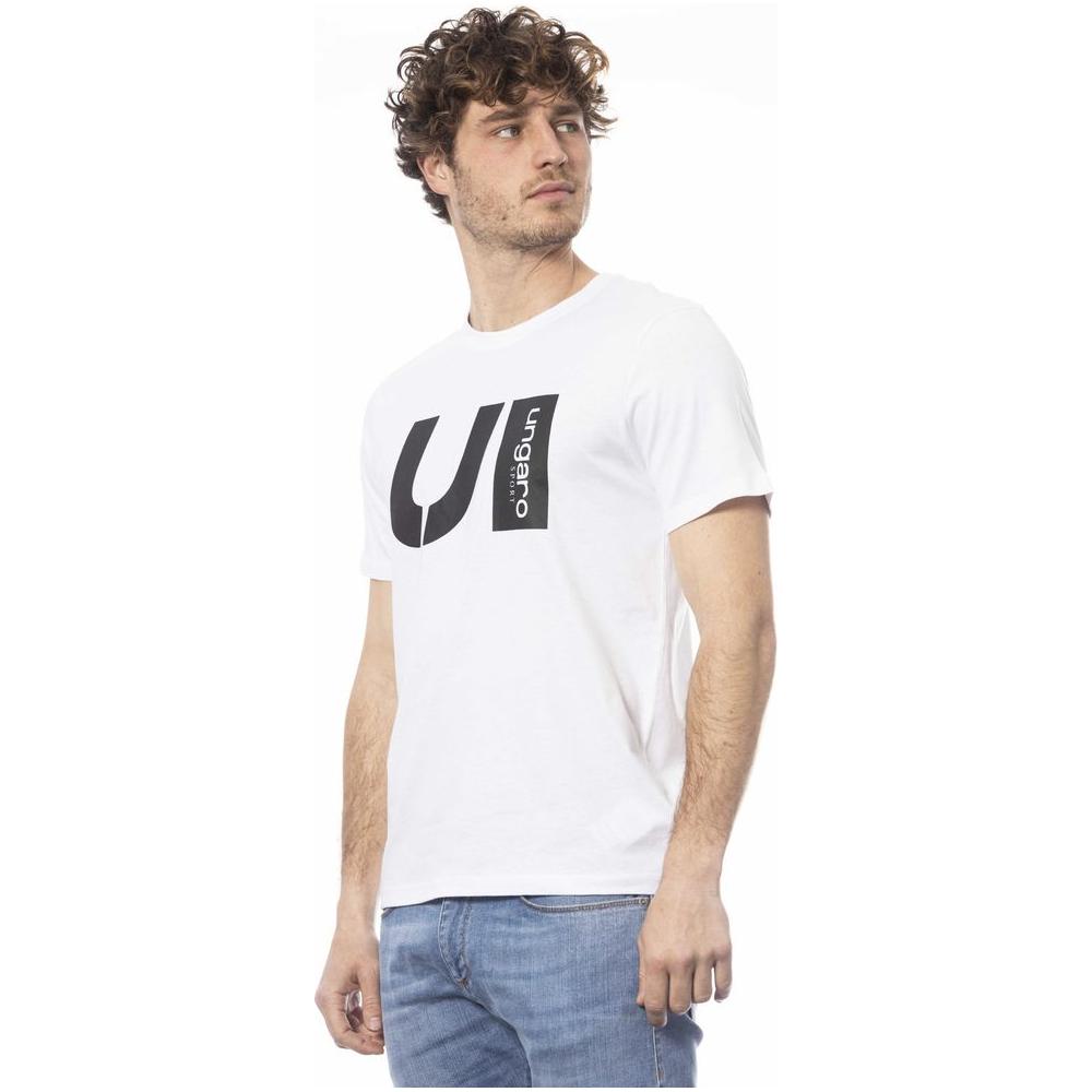 Ungaro Sport White Cotton Men T-Shirt