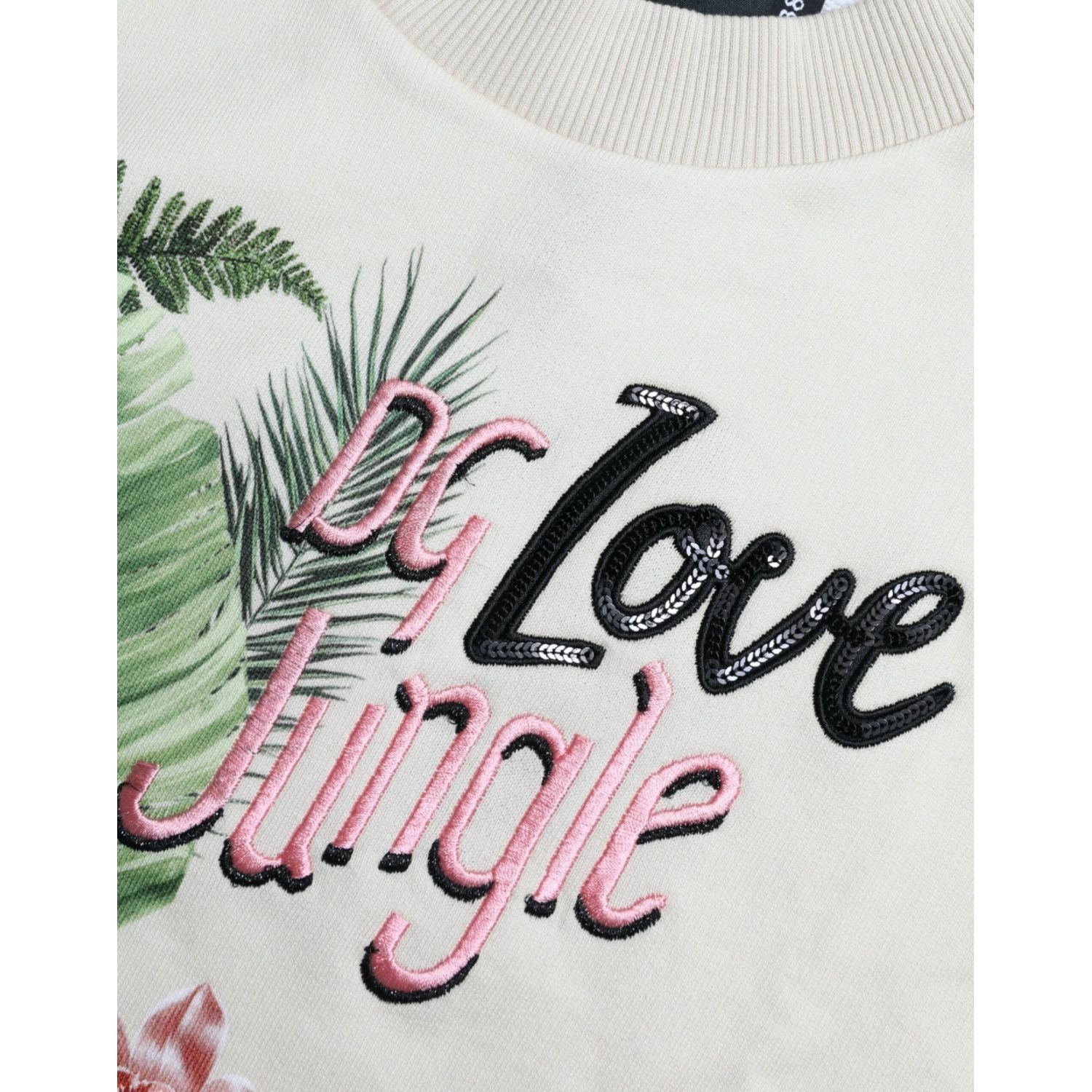 سترة أنيقة بطبعة الغابة من دولتشي آند غابانا بياقة دائرية