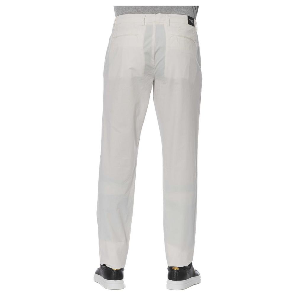 Trussardi Jeans White Cotton Men Jeans