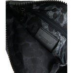 Dolce & Gabbana Black Nylon Logo Plaque Keyring Pouch Clutch Bags