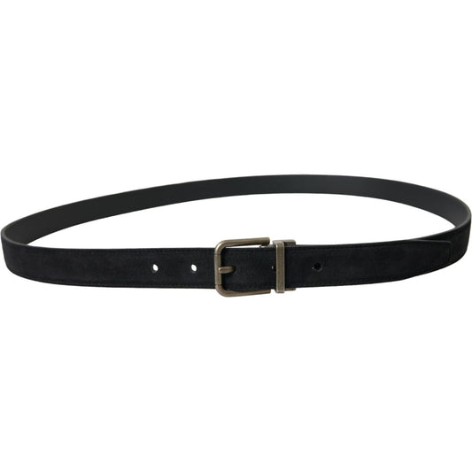 Dolce & Gabbana Elegant Black Leather Belt with Metal Buckle Dolce & Gabbana Black