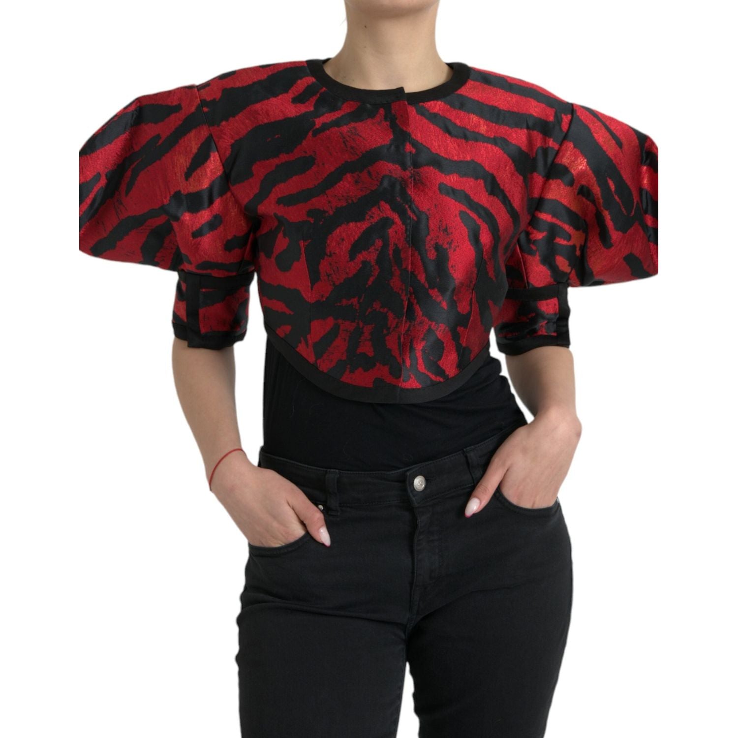 جاكيت معطف بطبعات حيوانية أنيقة من دولتشي آند غابانا