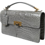 Balenciaga Gray Exotic Leather Medium Shoulder Hand Purse Bag BAG1170