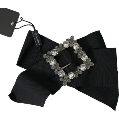 Dolce & Gabbana Black Swarovski Crystal Embellished Hair Clip