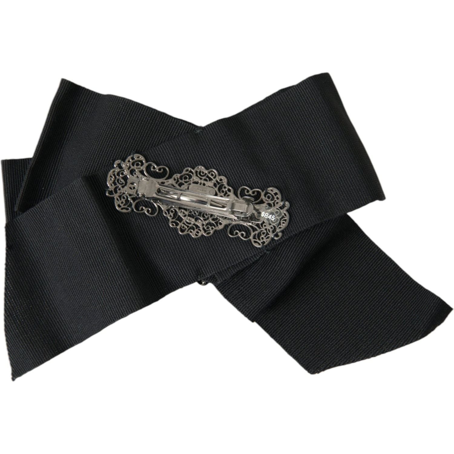 Dolce & Gabbana Black Swarovski Crystal Embellished Hair Clip