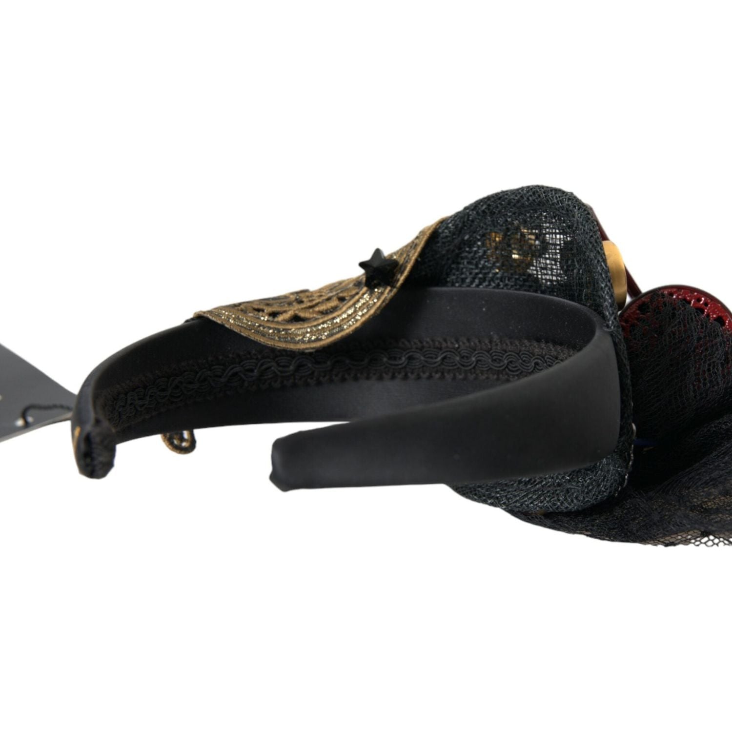 عصابة رأس من دولتشي آند غابانا متعددة الألوان على شكل صاروخ من الكريستال