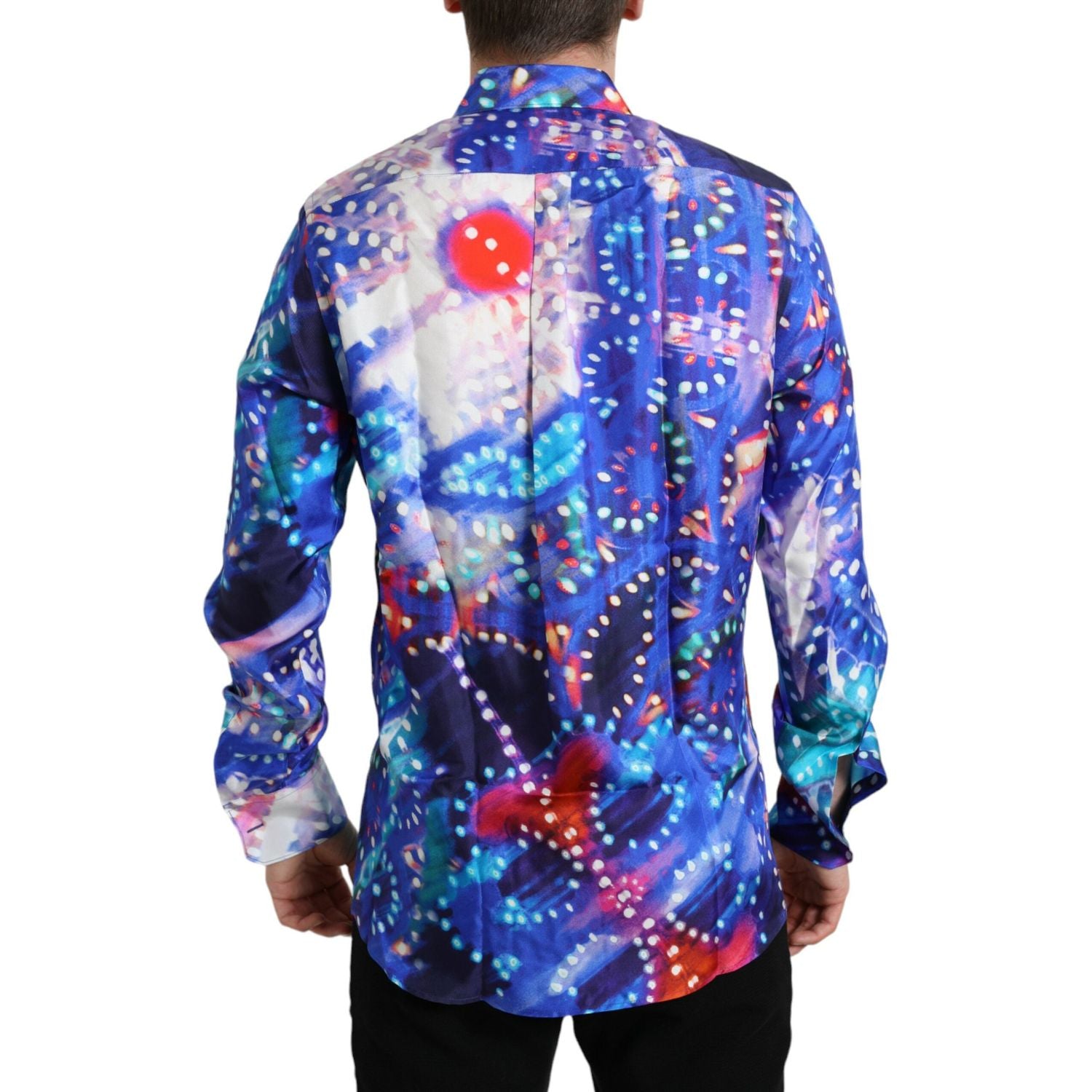 قميص دولتشي آند غابانا الأرجواني الحريري Luminarie Slim MARTINI