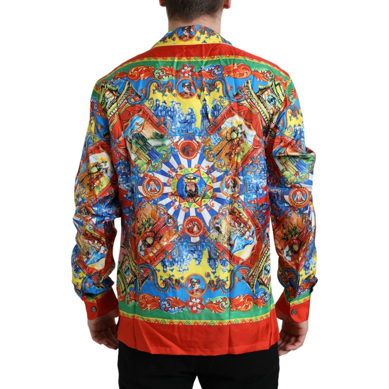 قميص كاجوال بأزرار منقوش متعدد الألوان من دولتشي آند غابانا