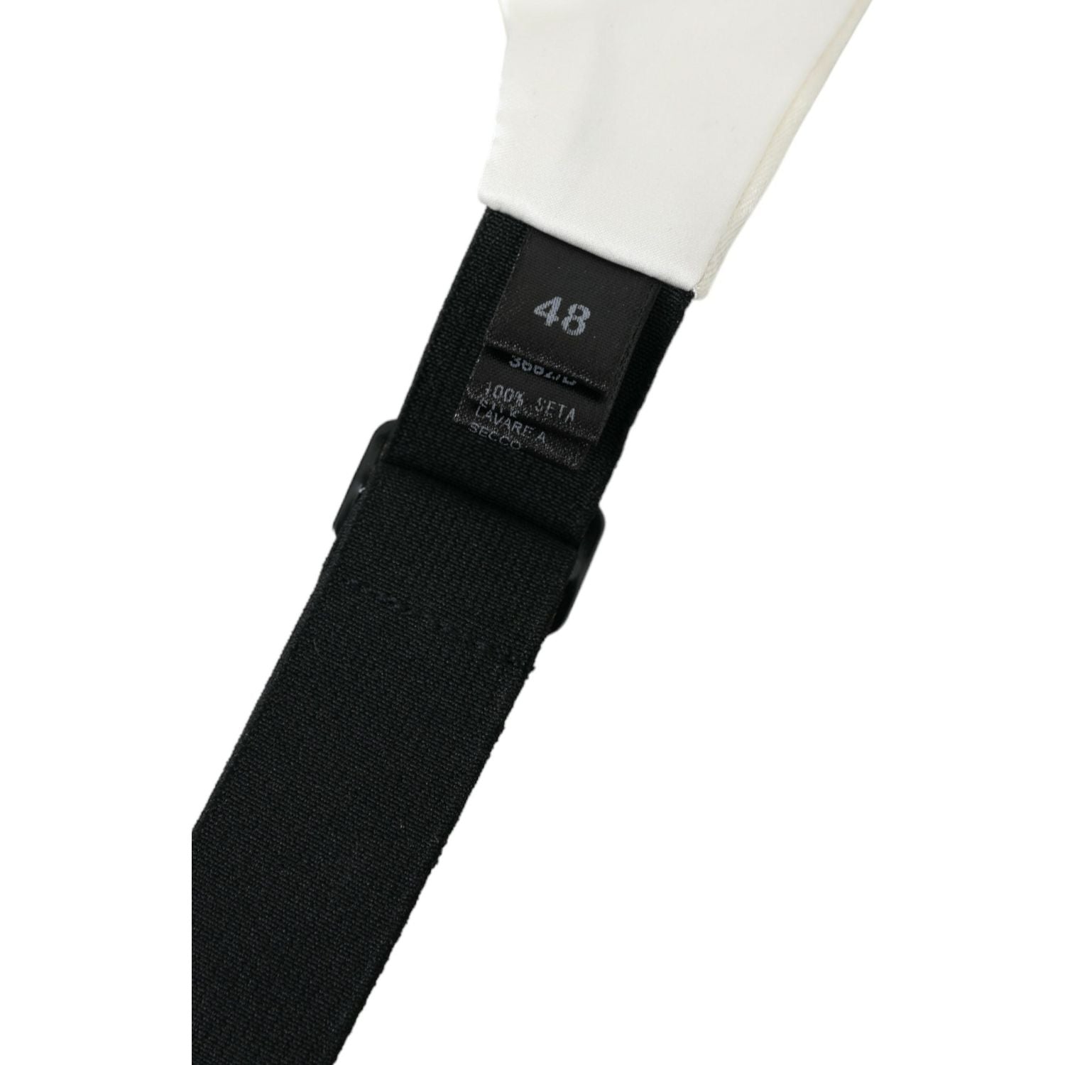 حزام حريري رجالي من دولتشي آند غابانا باللون الأبيض ذو الخصر العريض